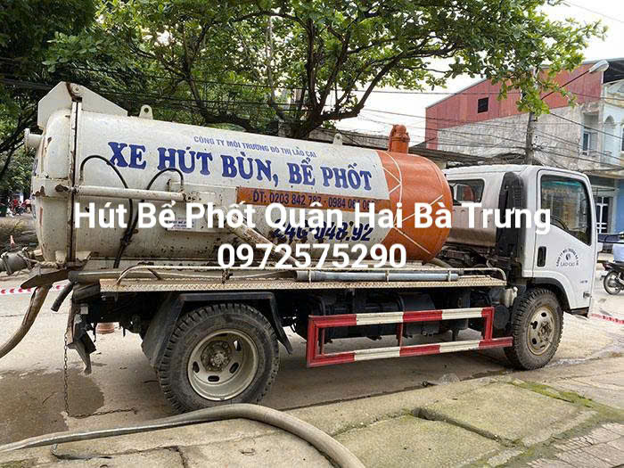 Xe chuyên dụng hút bể phốt tại quận Hai Bà Trưng
