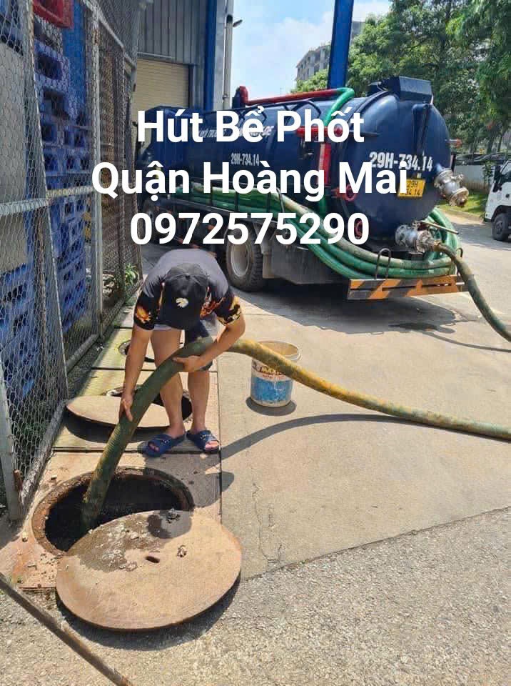 Xe hút bể phốt quận Hoàng Mai chuyên dụng