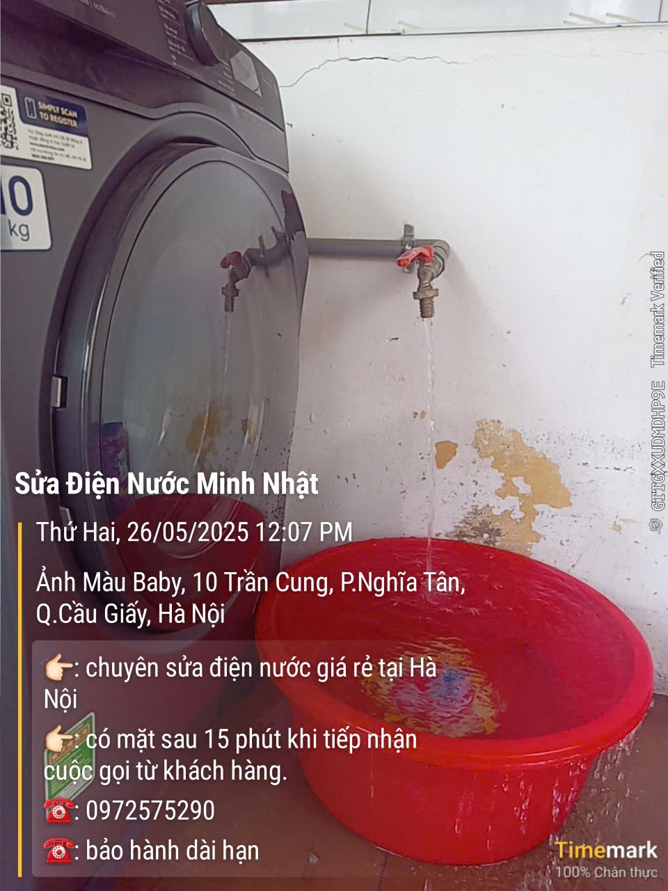 Sửa vòi van khóa nước tại khu tập thể nghĩa tân