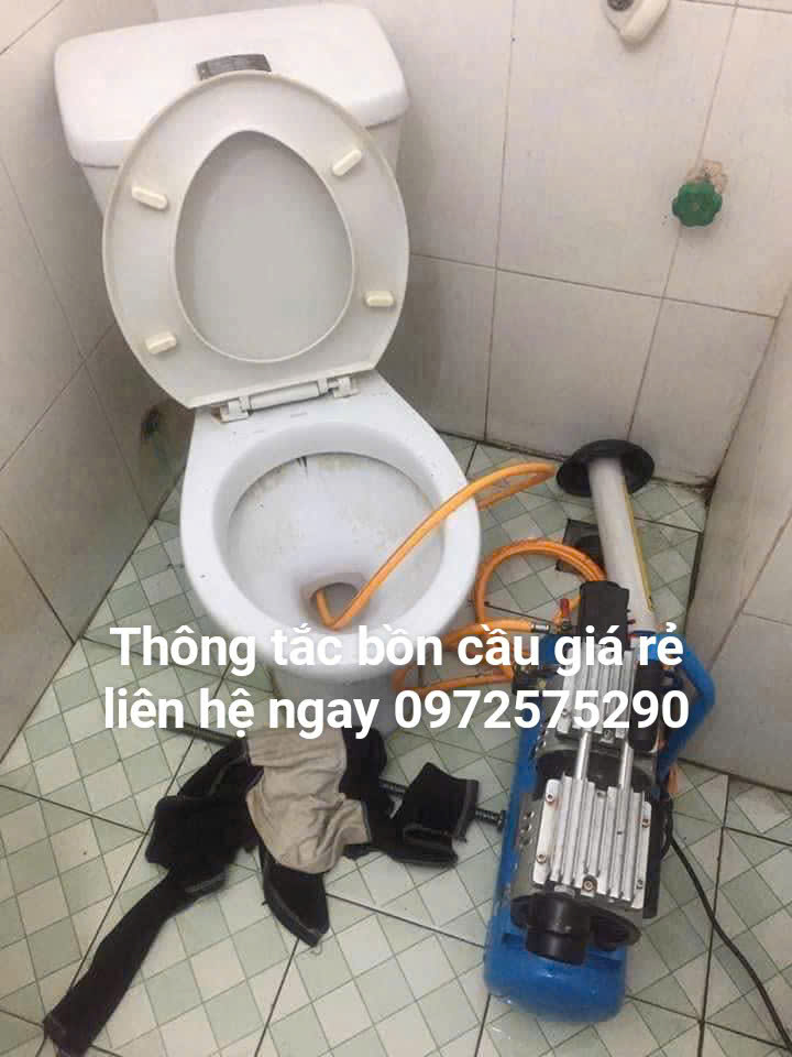 Thông tắc bồn cầu bằng máy nén khí tại quận Bắc Từ liêm
