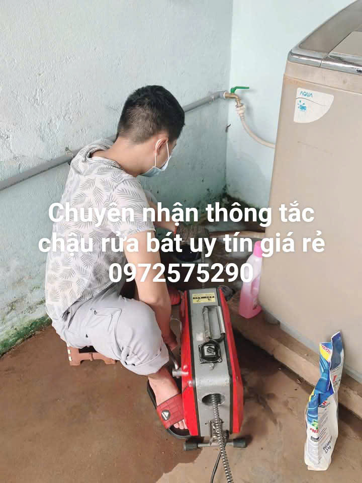 Thợ thông tắc chậu rửa bát quận ba đình giá rẻ