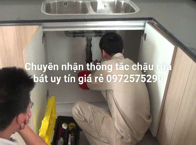 Dịch vụ thông tắc chậu rửa bát tại quận cầu giấy