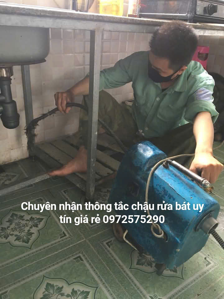 Thông tắc chậu rửa bát tại quận Hà Đông giá rẻ