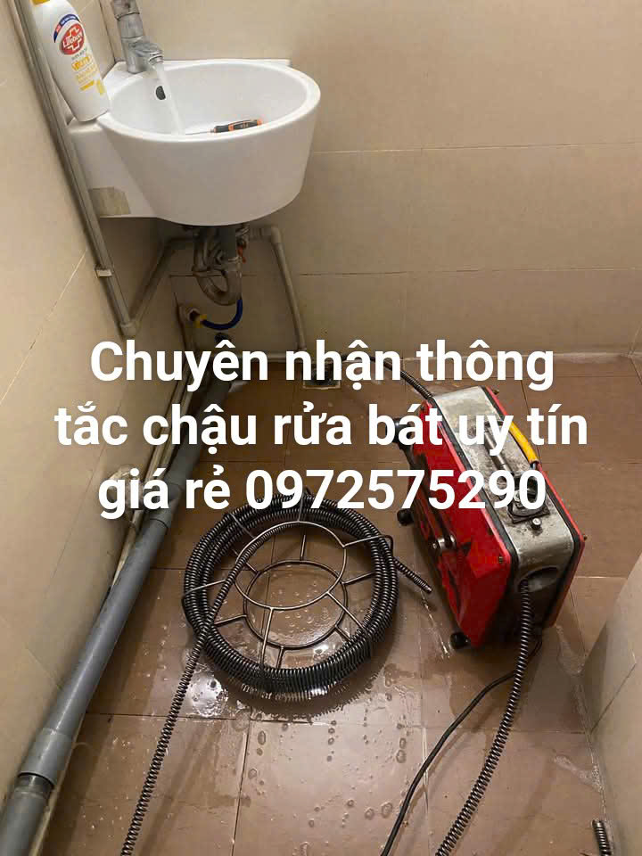Thông chậu rửa bát giá rẻ quận Long Biên
