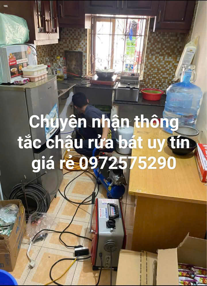 Chuyên nhận thông tắc chậu rửa bát tại quận Long Biên