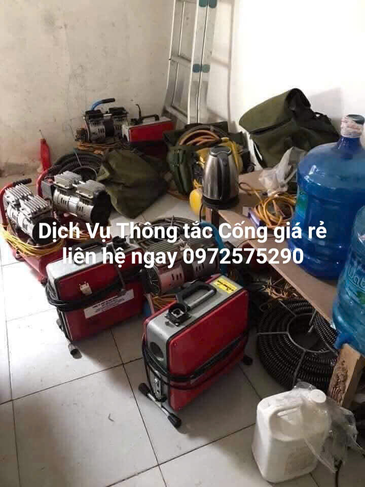 Các loại máy phục vụ cho việc thông tắc cống tại khu đô thị Ciputra