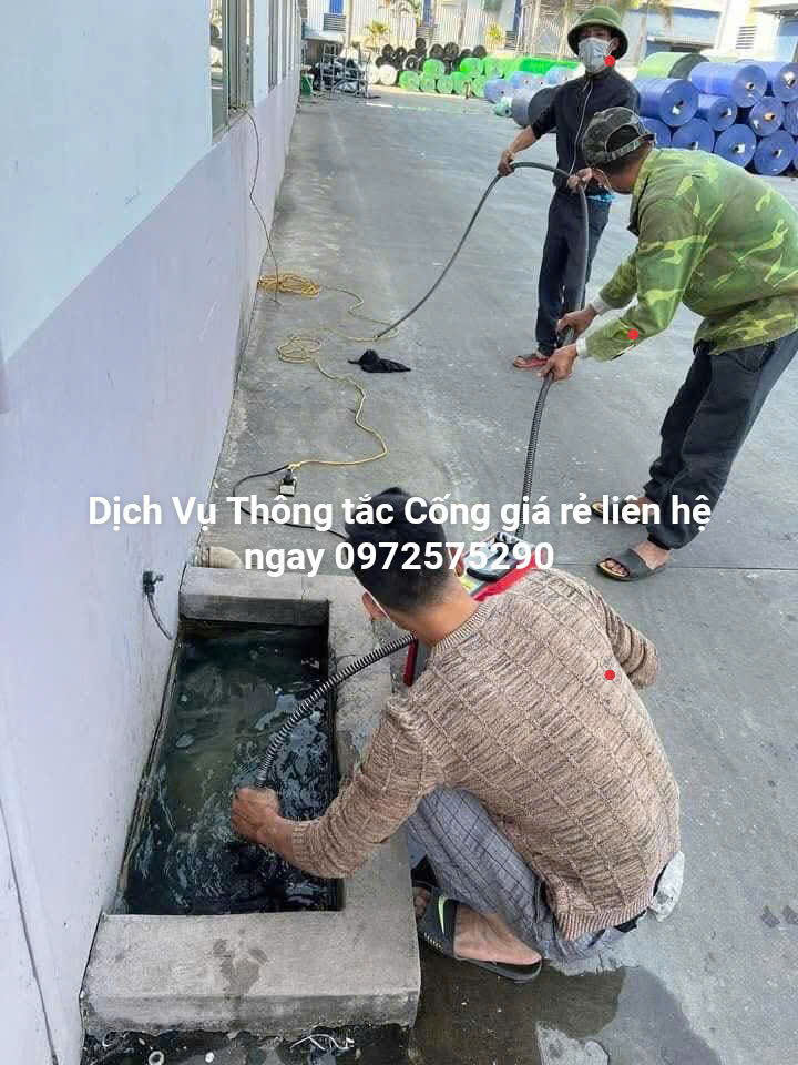 Xử lý tắc cống tại Khu đô thị đền lừ bằng máy lò xo