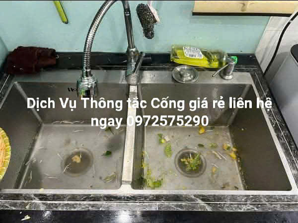 Thông chậu rửa bát bị tắc tại khu đô thị định công