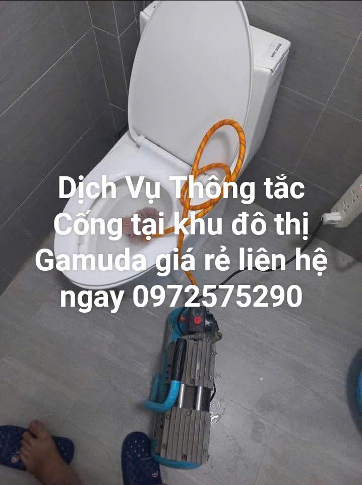Thông tắc bồn cầu tại Gamuda giá rẻ nhất Hà Nội