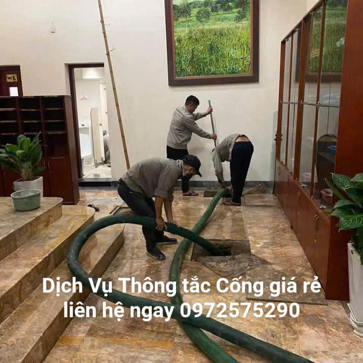 Thông tắc cống hút bể phốt tại khu đô thị Linh Đàm
