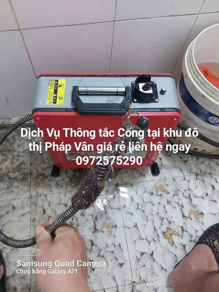 Dịch vụ thông tắc cống tại khu đô thị Pháp Vân Tứ Hiệp