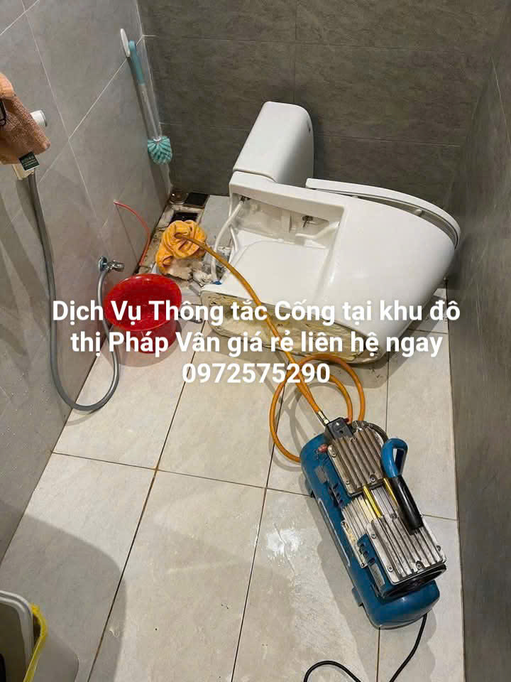 Thông tắc cống tại khu đô thị Pháp Vân Tứ Hiệp