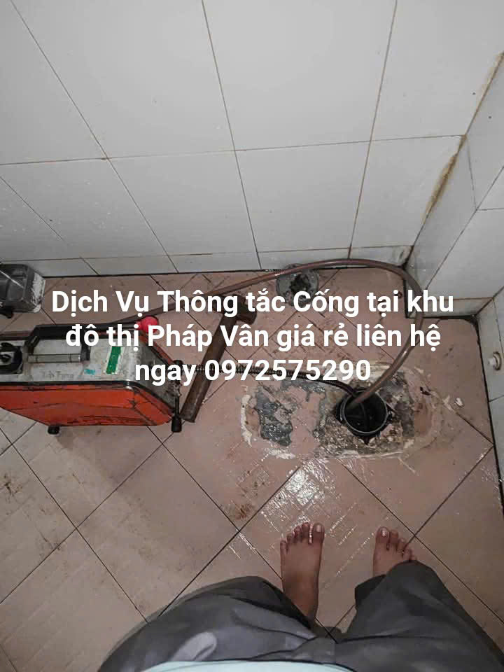 Thông tắc bồn cầu tại khu đô thị Pháp Vân