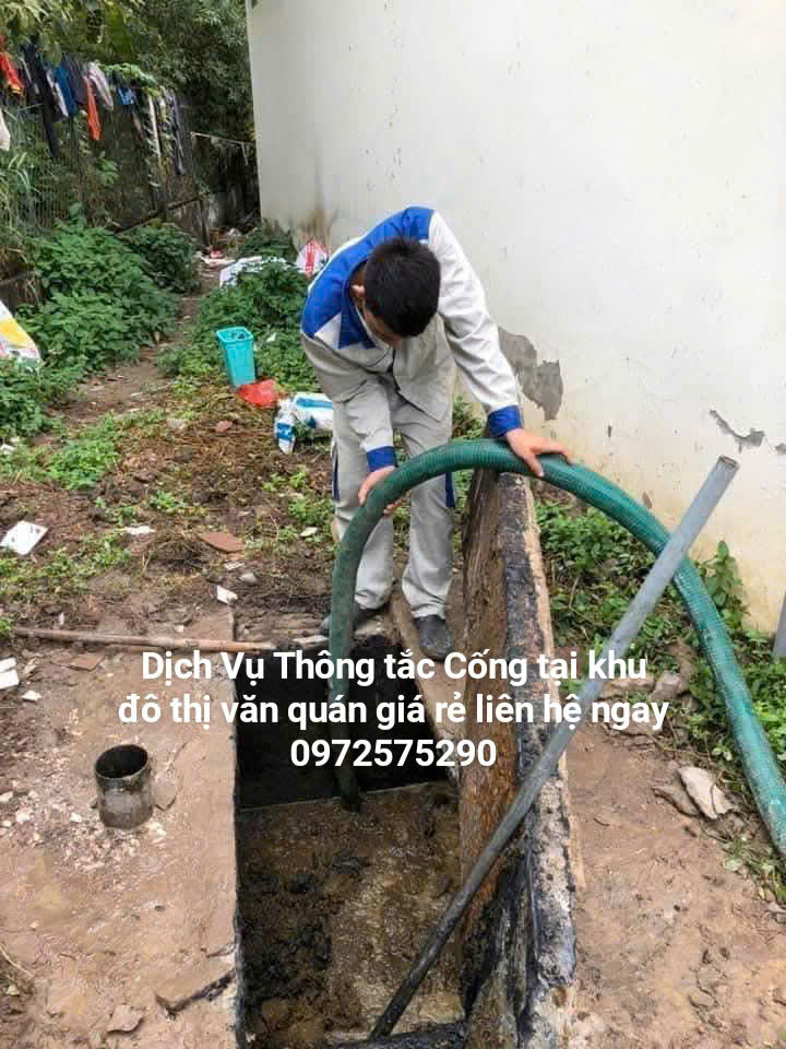Thông tắc cống tại khu đô thị Văn Quán giá rẻ nhất