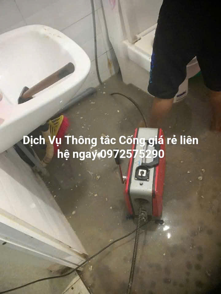 Sửa cống thoát nước tại khu đô thị Vĩnh Hoàng Quận Hoàng Mai bằng máy lò xo