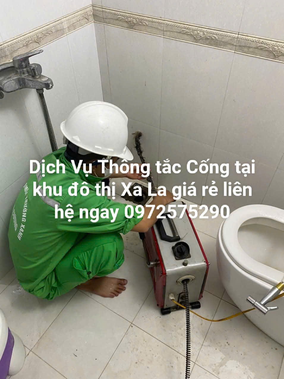 Vệ sinh thông tắc cống nghẹt tại khu đô thị Xa La